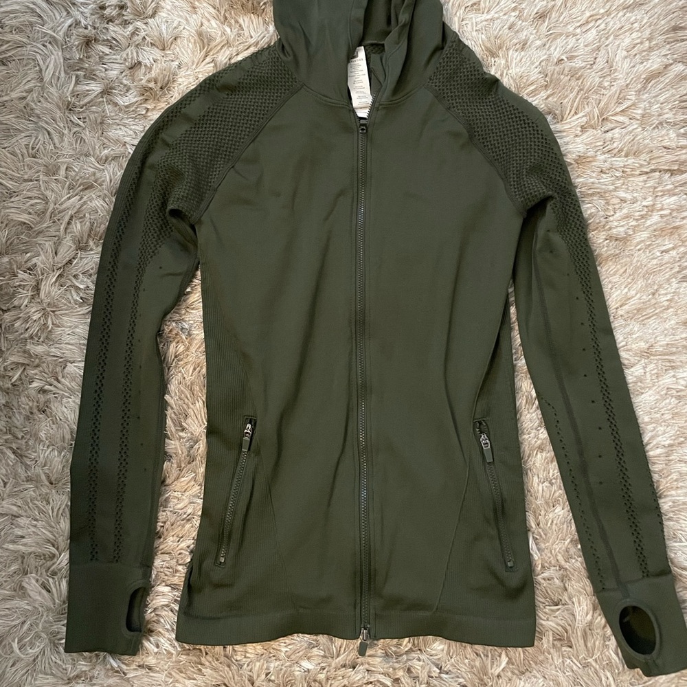 Fabletics workout zip up with hood